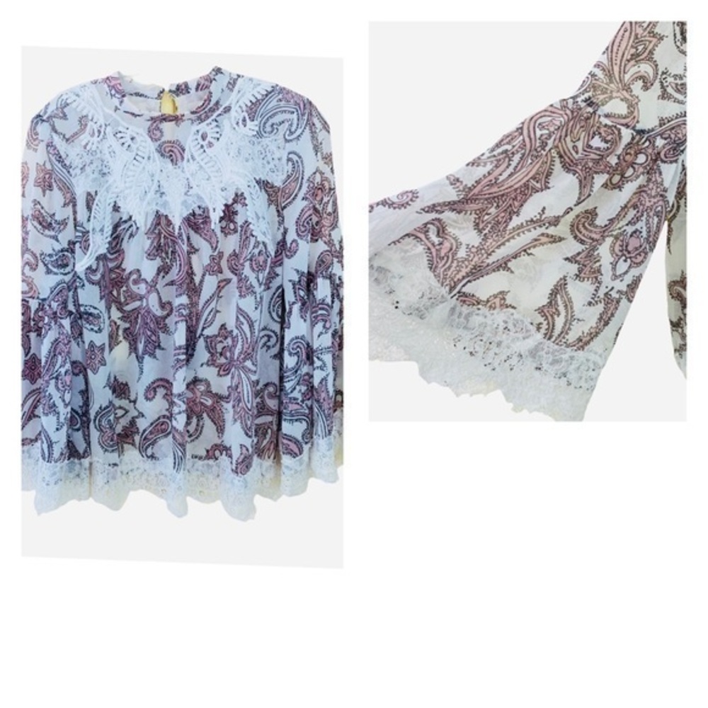 Loft Paisley Lace Top